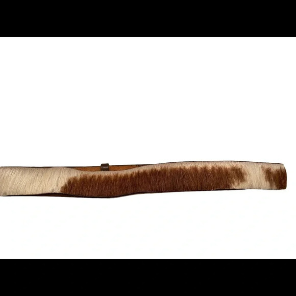 Genuine Leather and Animal Hair Hide Belt - Picture 6 of 10